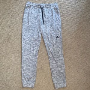 Adidas gray casual sweatpants with adjustable drawstring waist